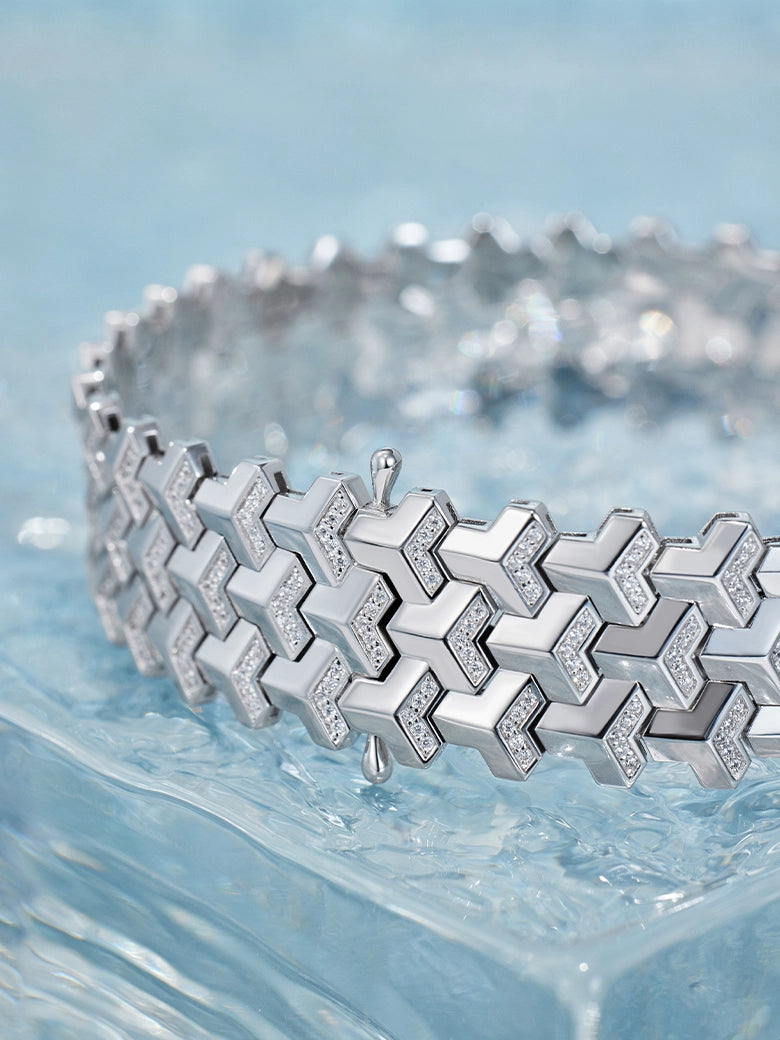 15MM S925 Moissanite Armor Bracelet