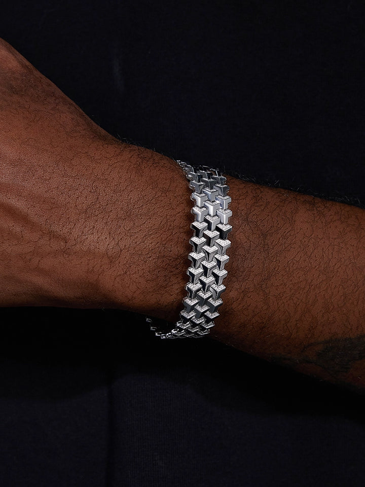 15MM S925 Moissanite Armor Bracelet