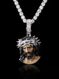 Moissanite Enamel Jesus Crown of Thorns Pendants