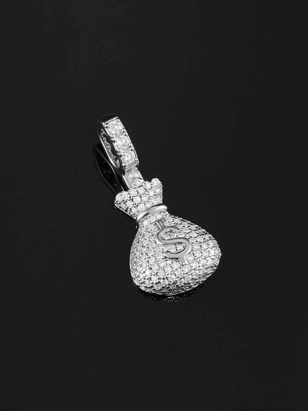 Solid Gold Diamond Money Bag Pendant - deposit