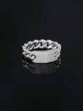 8mm Miami Link Moissanite ring