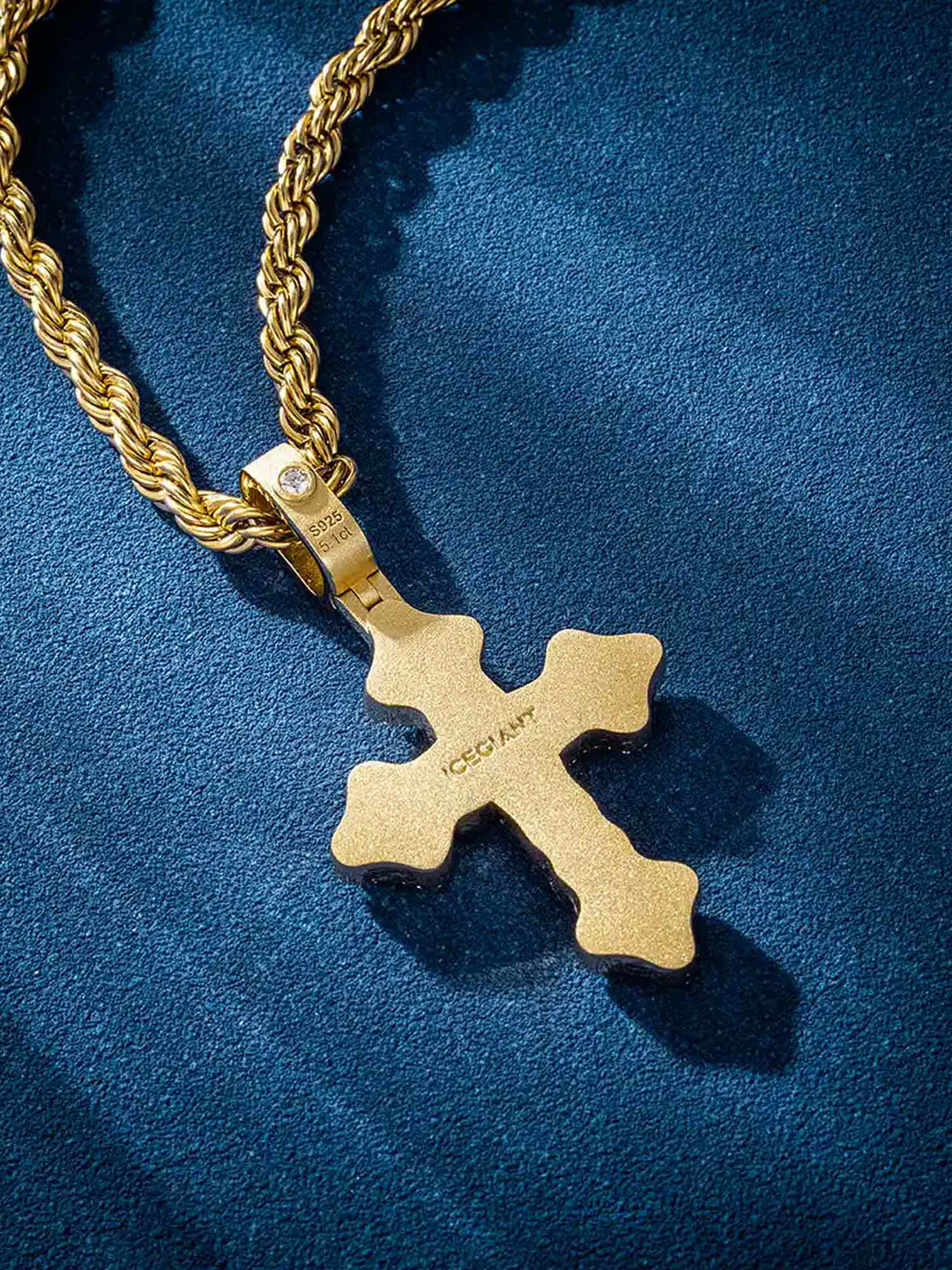Iced Gothic Cross Pendant