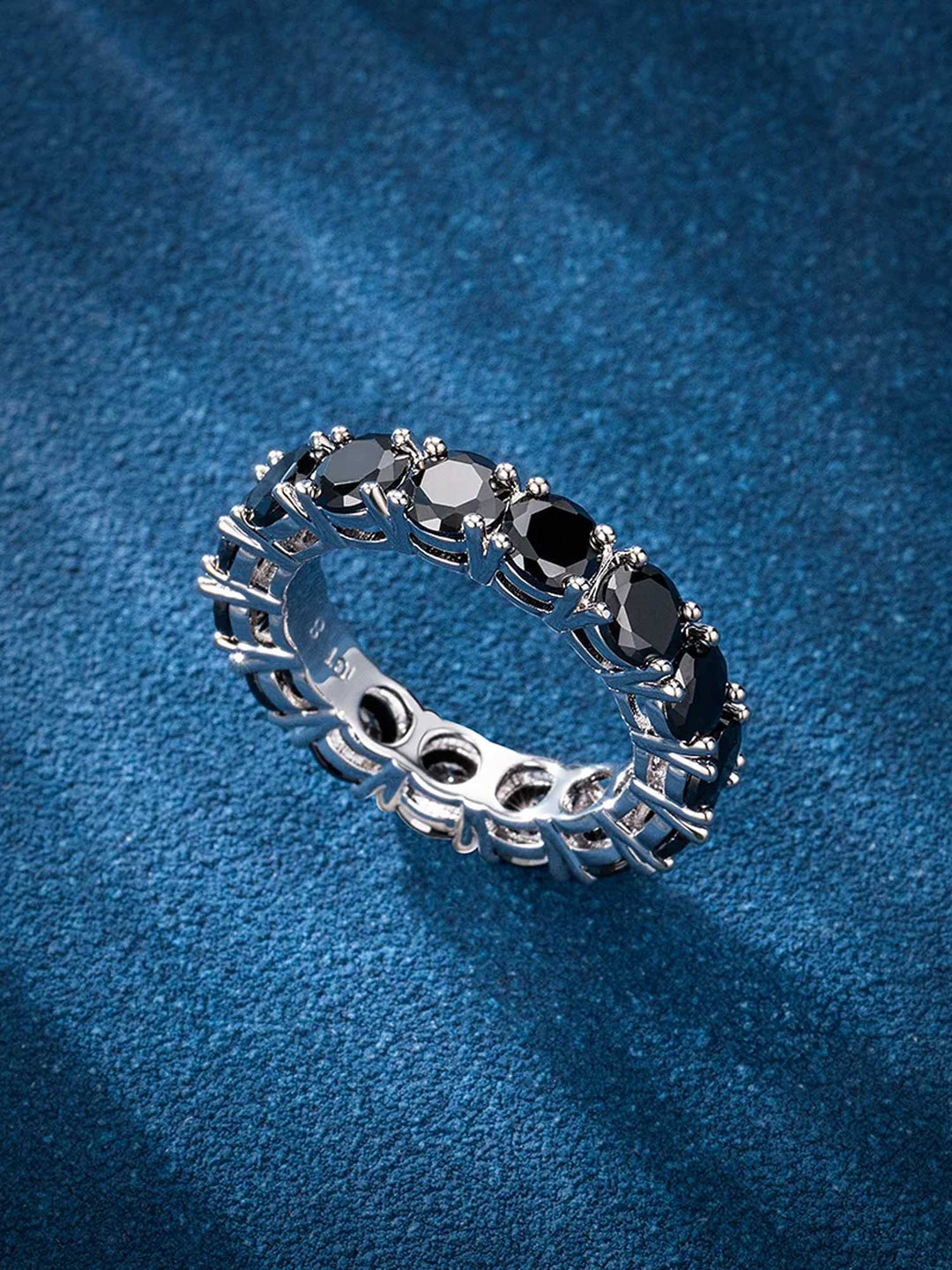 5mm Black Moissanite Eternity Ring
