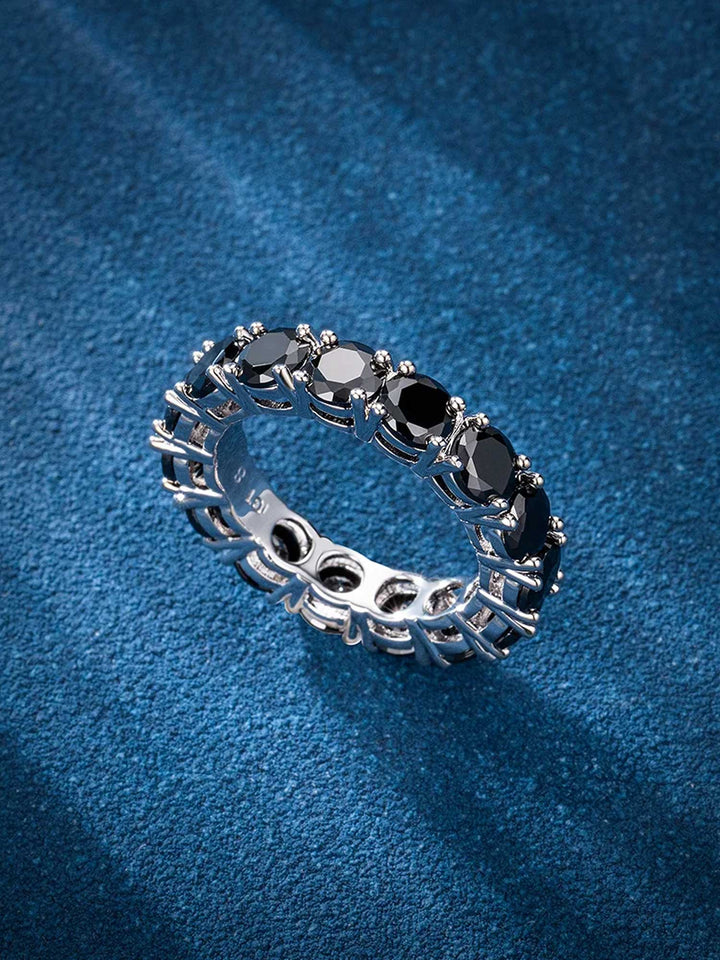 5mm Black Moissanite Eternity Ring