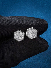 S925 Hexagonal Nut Stud earrings