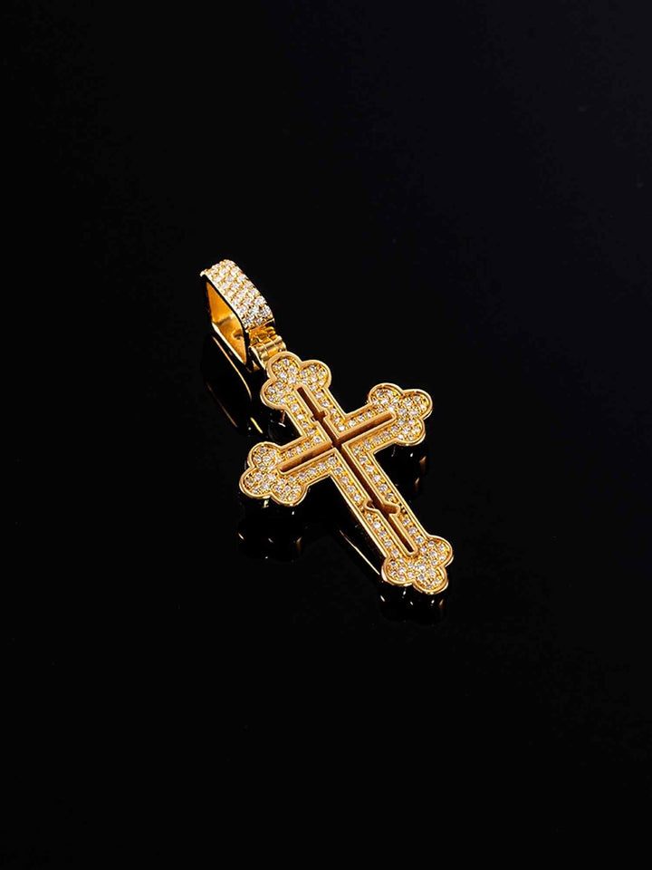 S925 moissanite Micro Cross Pendant