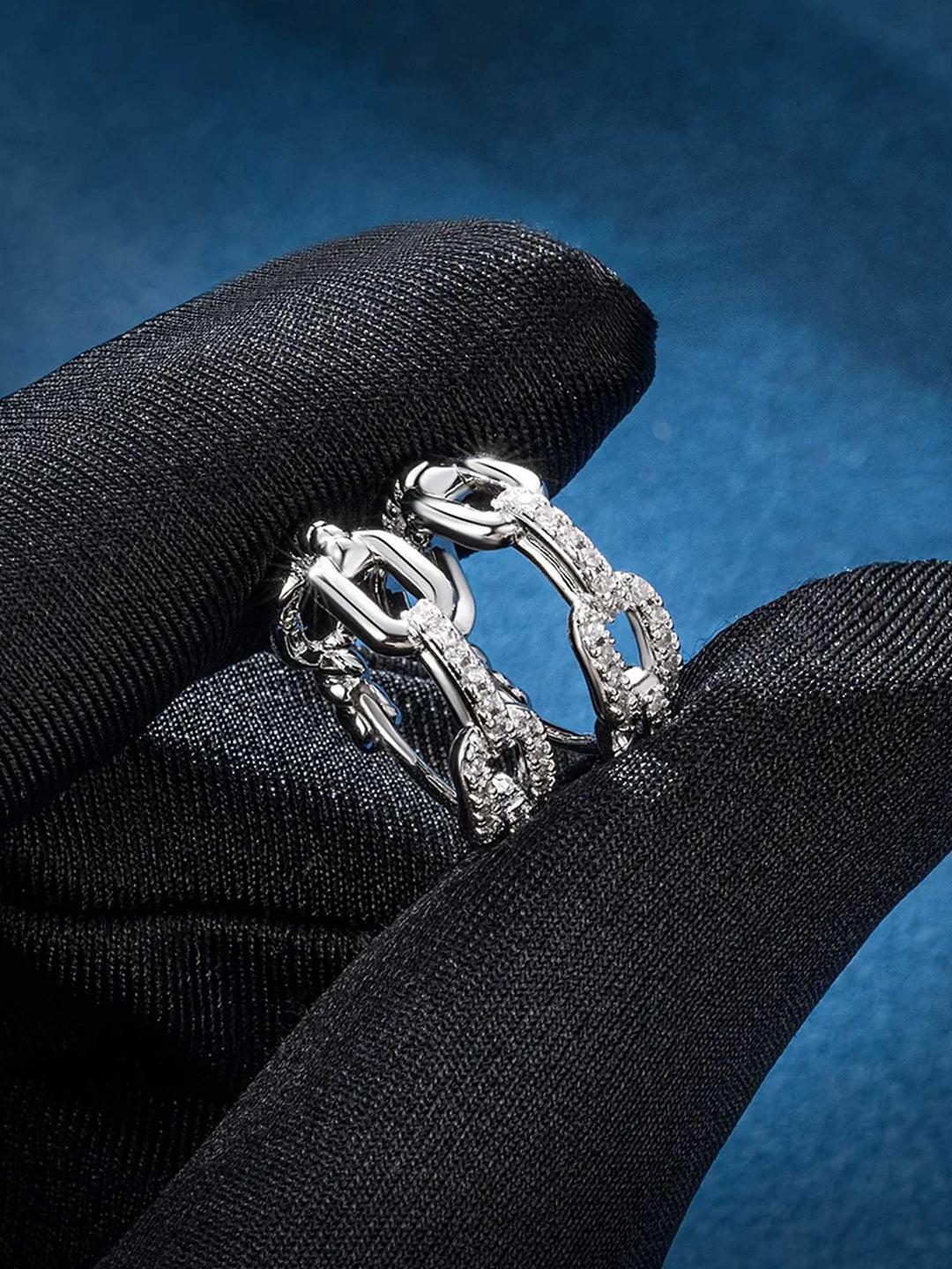 S925 Moissanite Mariner Link Earrings