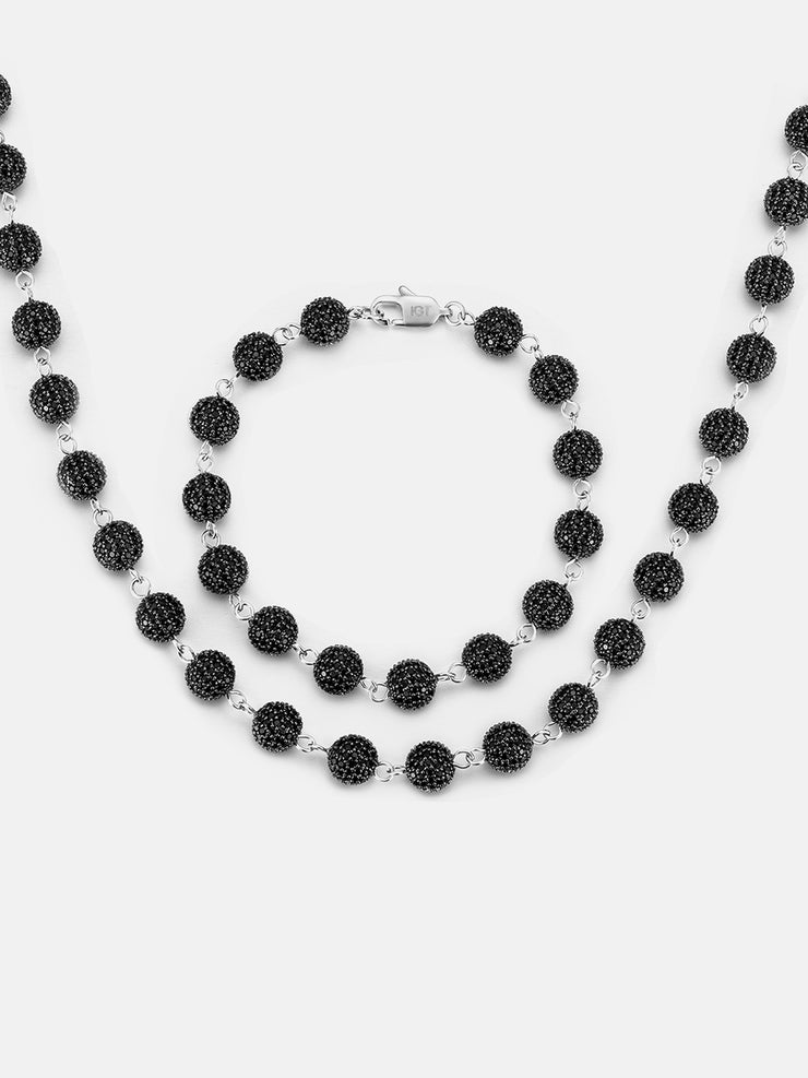 Made To Order 8MM Black Moissanite Ball Chain