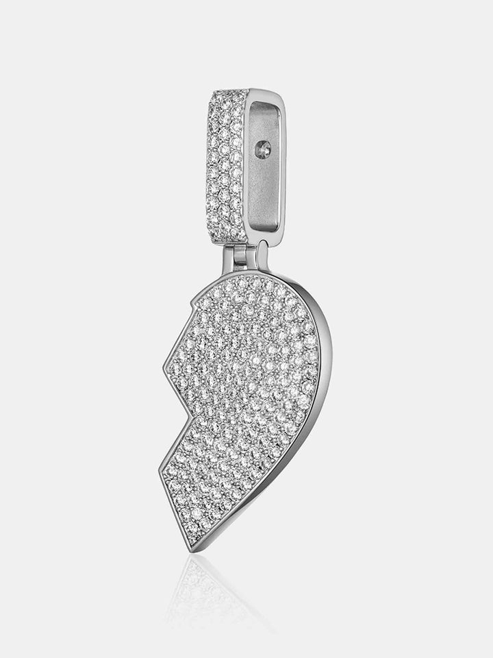 Moissanite Broken Heart Pendant