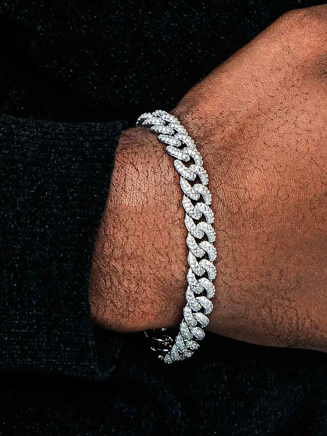 925 Sterling Silver Moissanite Cuban Bracelet