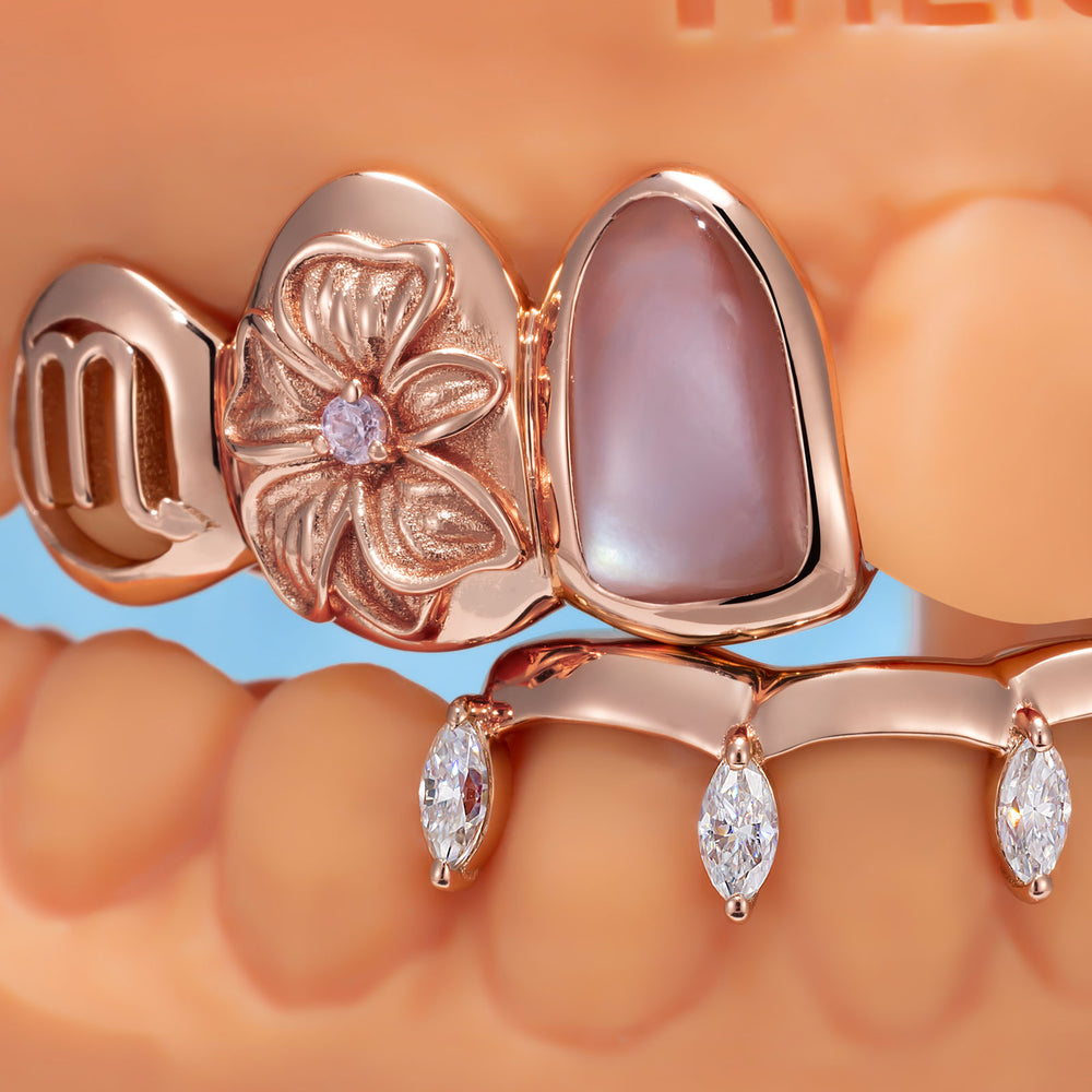 "Scorpio Peony" Marquise Bar Set