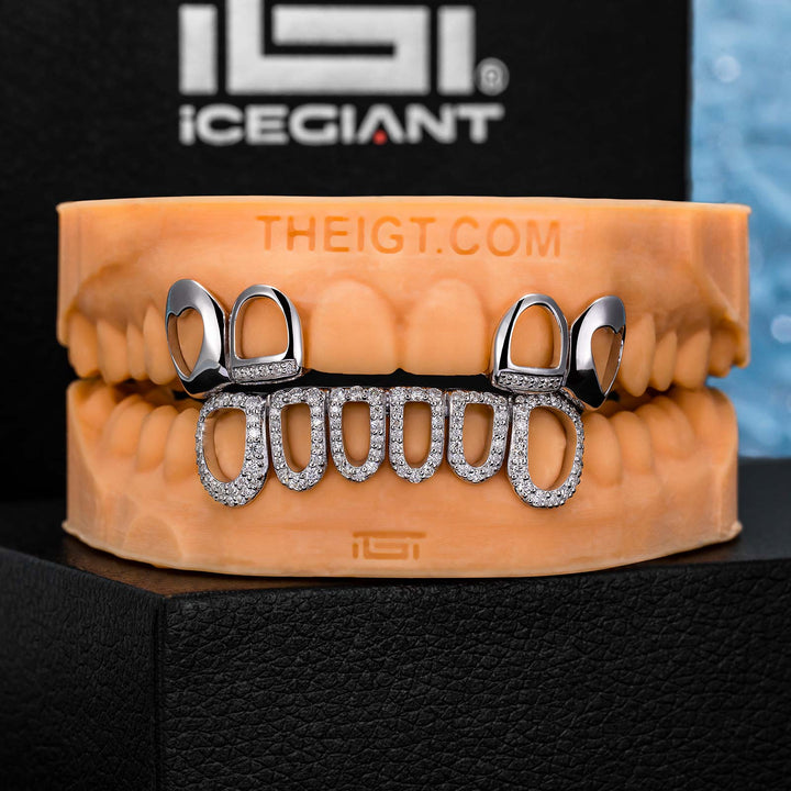 Top 4 Heart Style W Bottom 6 Grillz