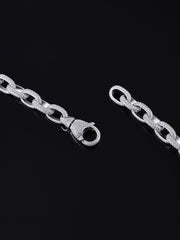 10mm S925 Moissanite Rolo Link Chain