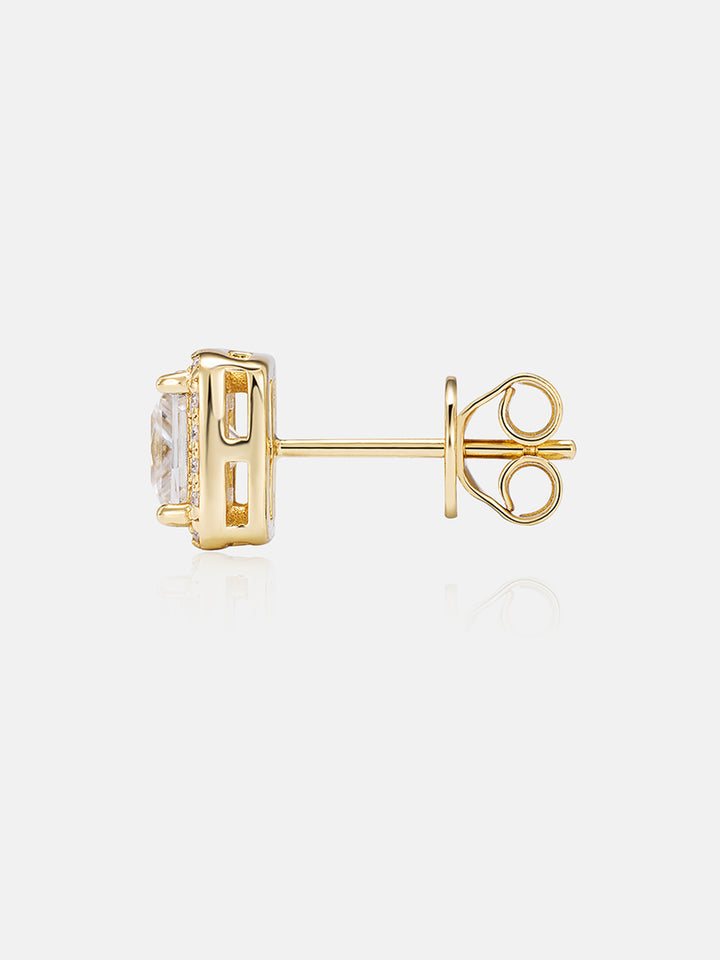 Custom S925 Princess Cut Stud Earrings