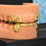 Diamond Cut Grillz W Heart & Star On Top