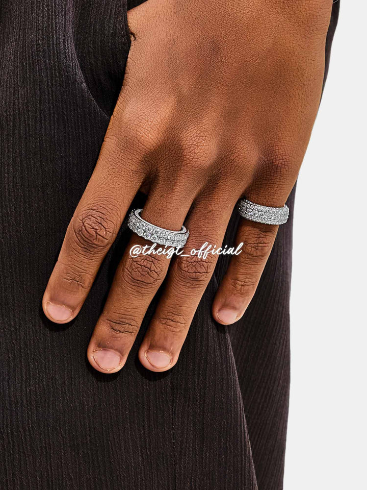 Multi-Row Round Moissanite Band Ring
