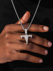 Custom Made T Moissanite Pendant