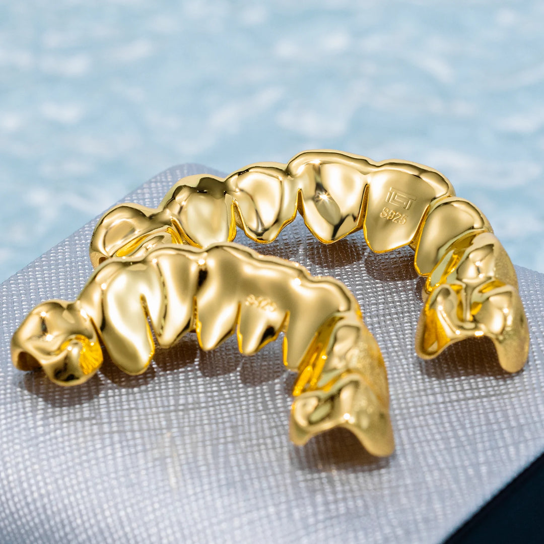 925 Sterling Silver Nugget Cut Grillz