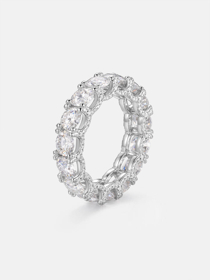 5mm Iced Out Moissanite Eternity Ring
