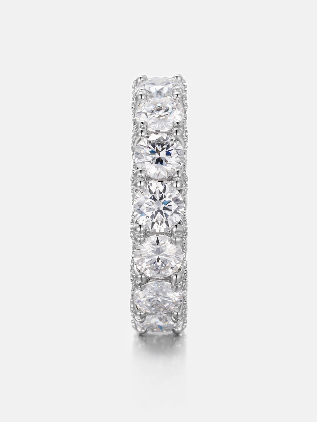 5mm Iced Out Moissanite Eternity Ring