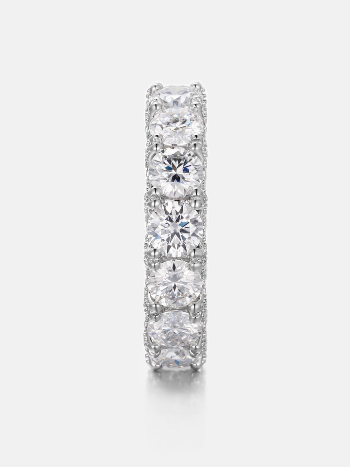 5mm Iced Out Moissanite Eternity Ring