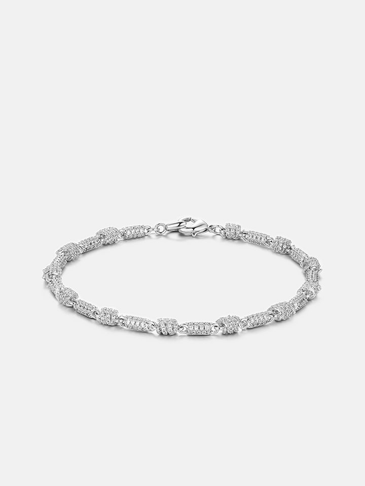 5mm Moissanite Spiral Knot Chain Or Bracelet