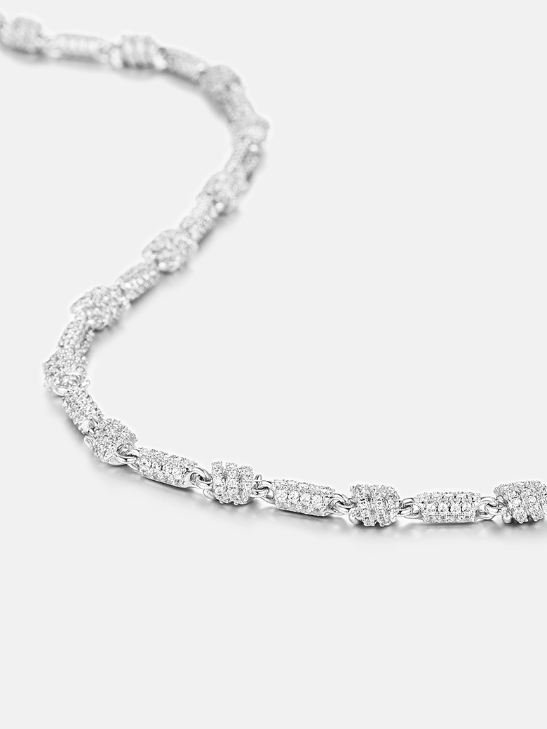 5mm Moissanite Spiral Knot Chain Or Bracelet