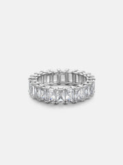 5mm Radiant Cut Moissanite Eternity Ring