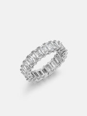 5mm Radiant Cut Moissanite Eternity Ring