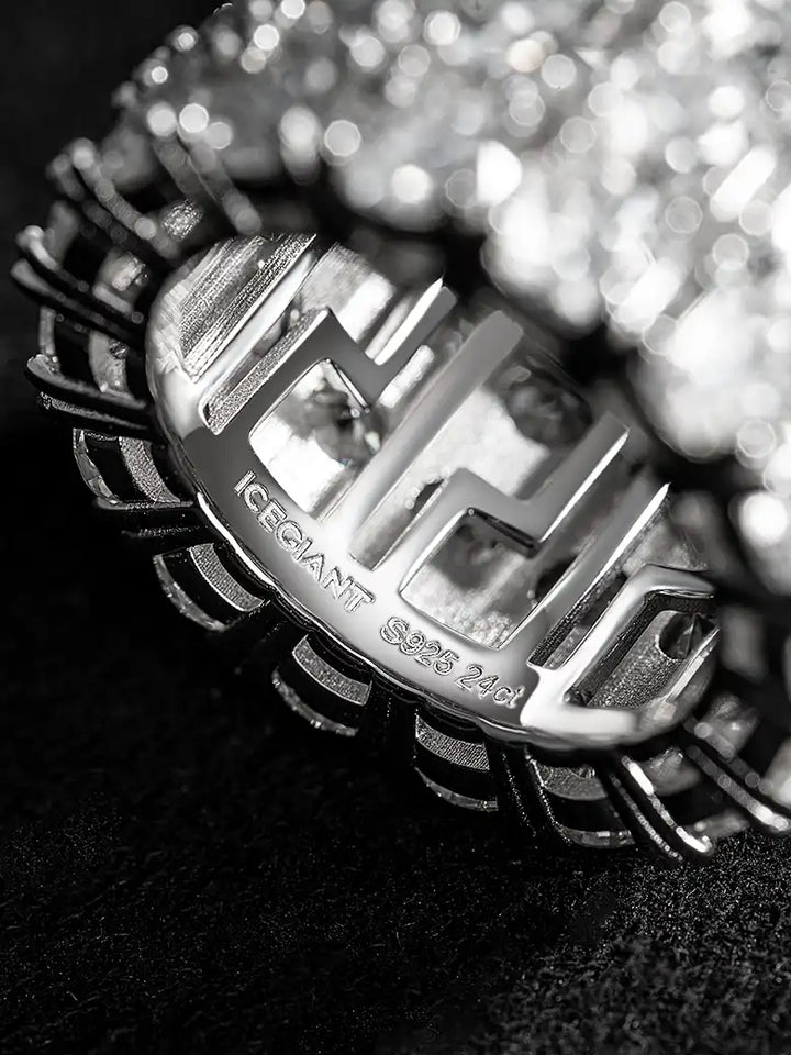 Made To Order 5mm Three Row Moissanite Eternity Ring