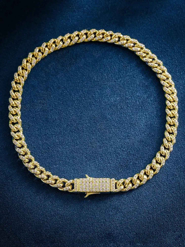 5mm S925 Moissanite Cuban Bracelet