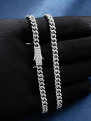 5mm S925 Moissanite Cuban Bracelet