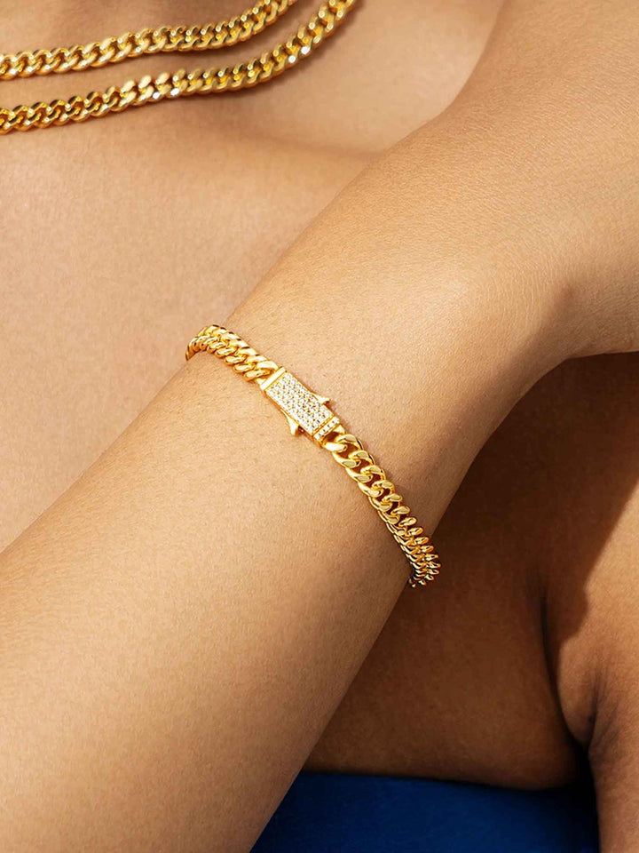 S925 5mm Miami Micro Cuban With Moissanite Clasp