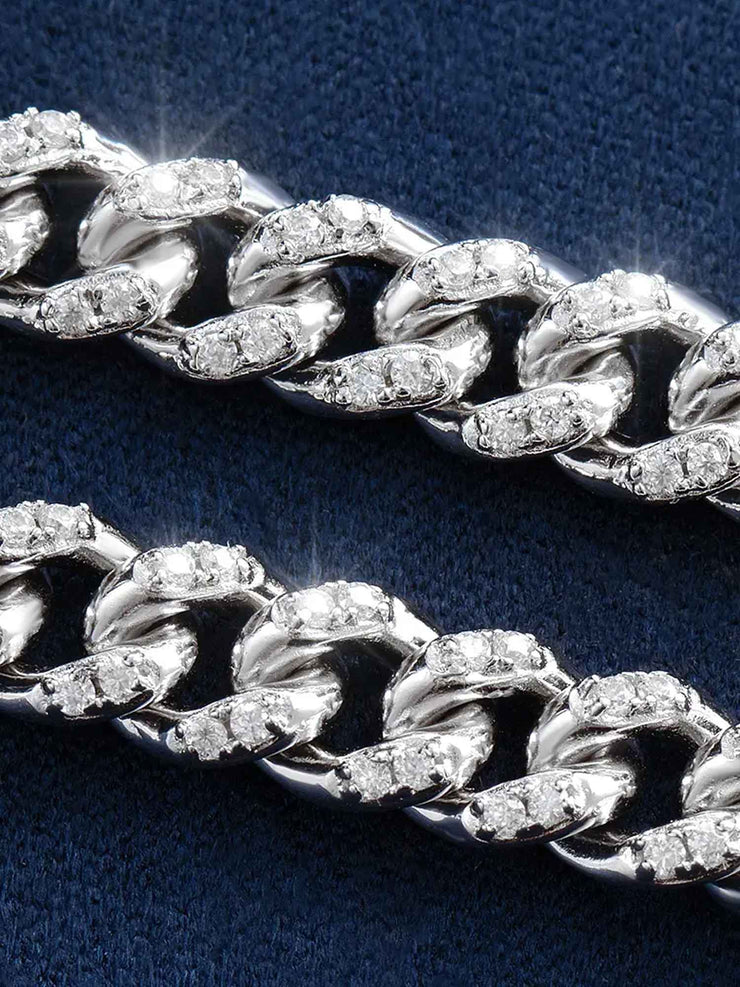 5mm S925 Moissanite Cuban Bracelet