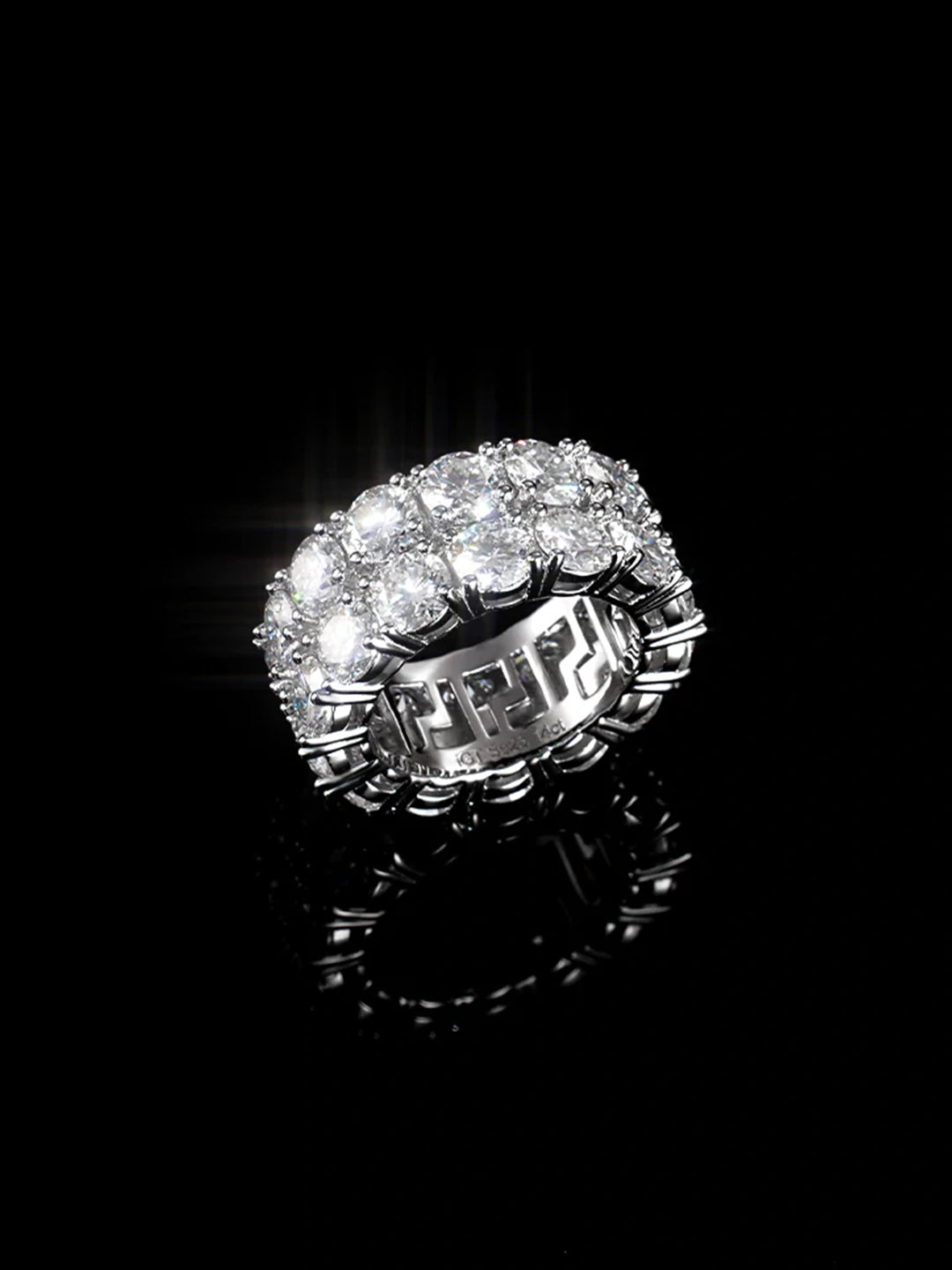 5mm Two Row Moissanite Eternity Ring