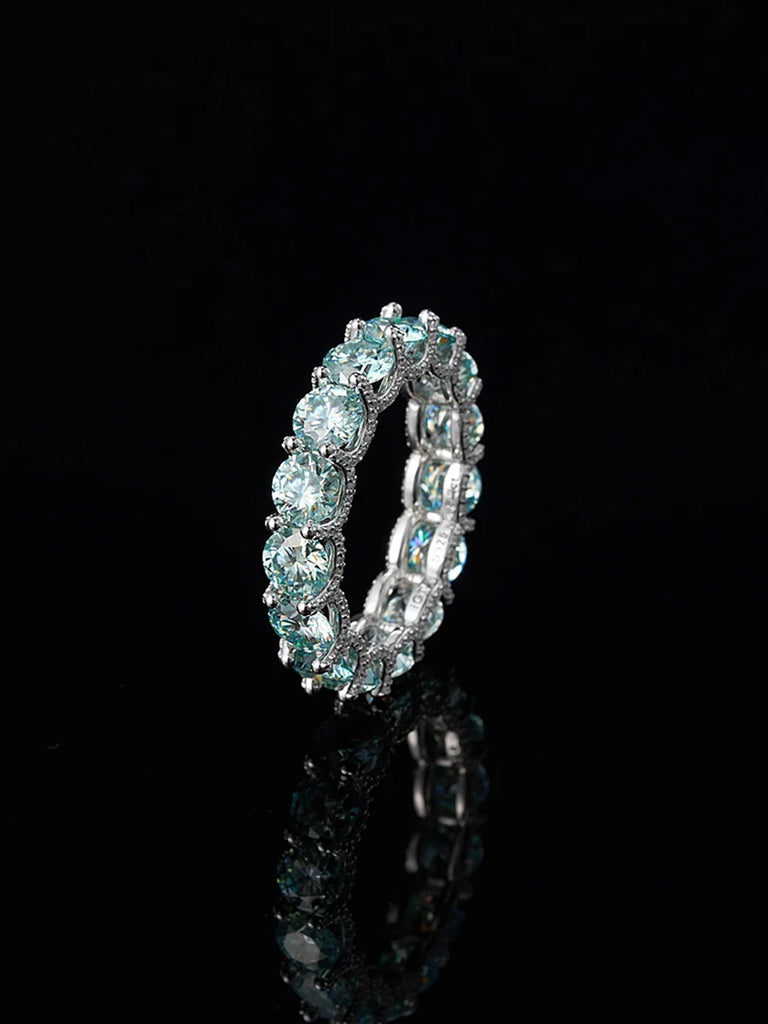 5mm Iced Out Moissanite Eternity Ring