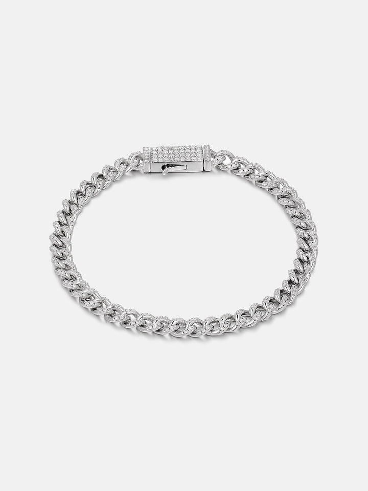 5mm S925 Moissanite Cuban Bracelet