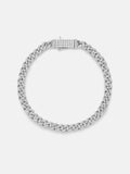 925 Sterling Silver 5mm Moissanite Cuban Chain Or Bracelet