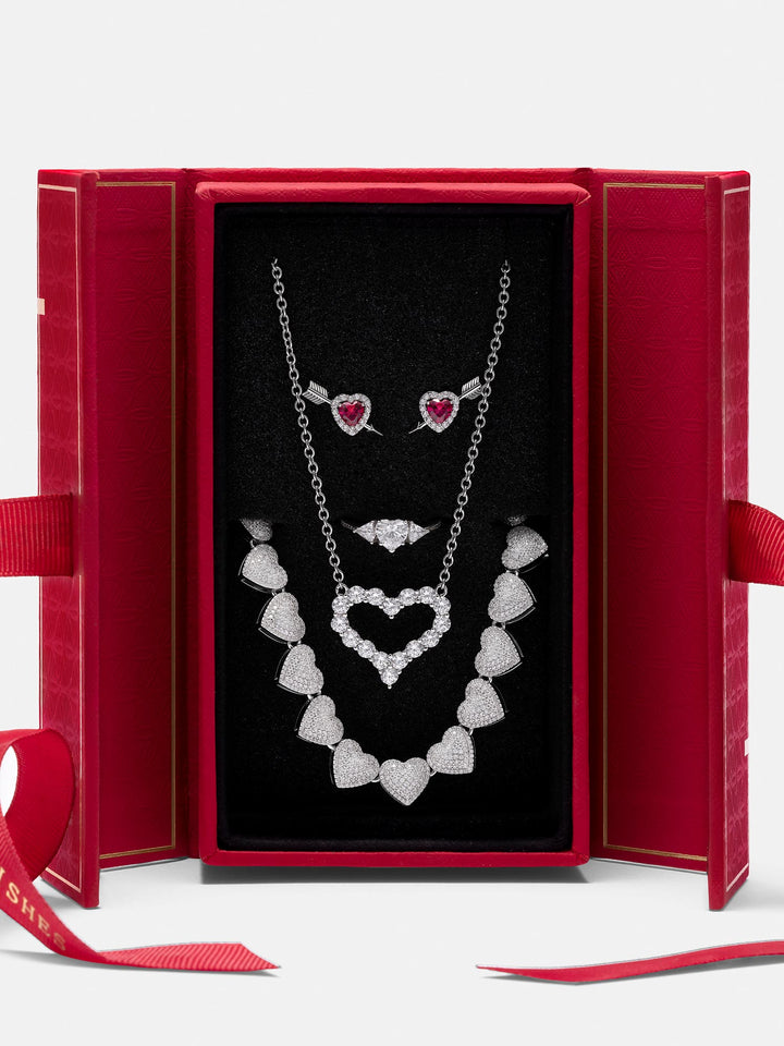 6-Piece Moissanite "Arrow of Love" Heart Jewelry Set