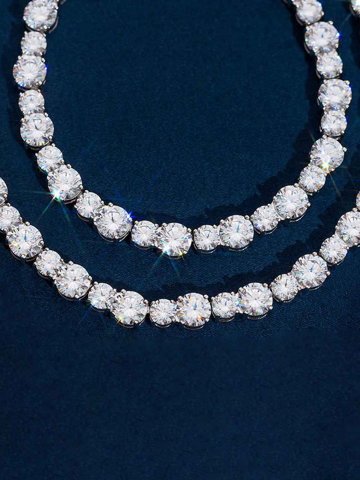 MIXED SIZE 6.5MM MOISSANITE TENNIS CHAIN