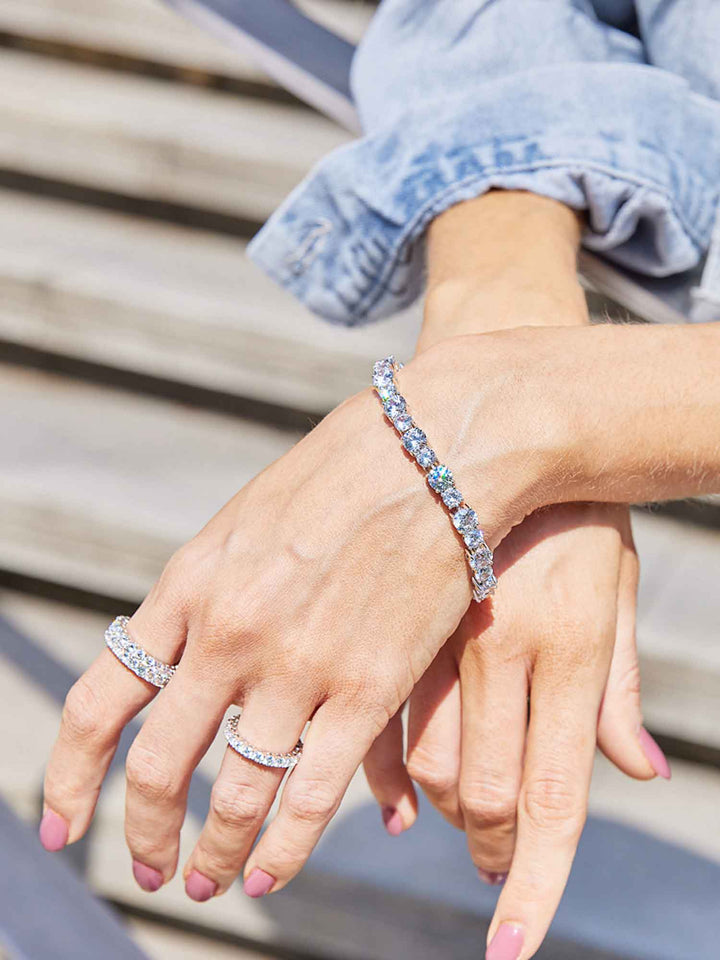 MIXED SIZE 6.5MM MOISSANITE TENNIS CHAIN