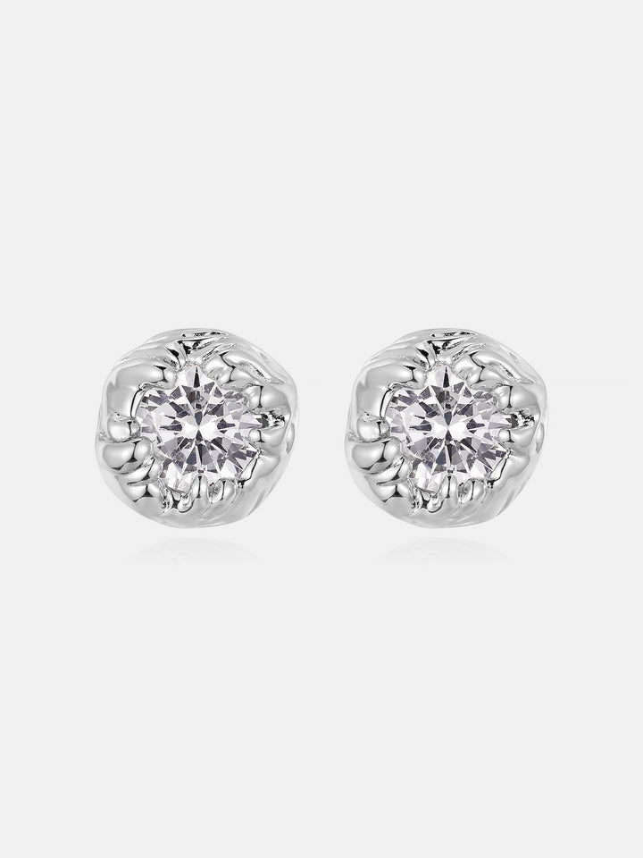 6MM Moissanite Fluid Stud Earrings