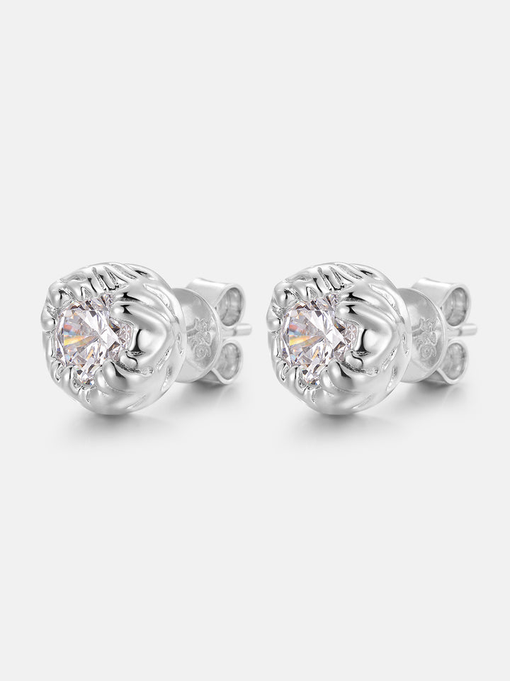 6MM Moissanite Fluid Stud Earrings