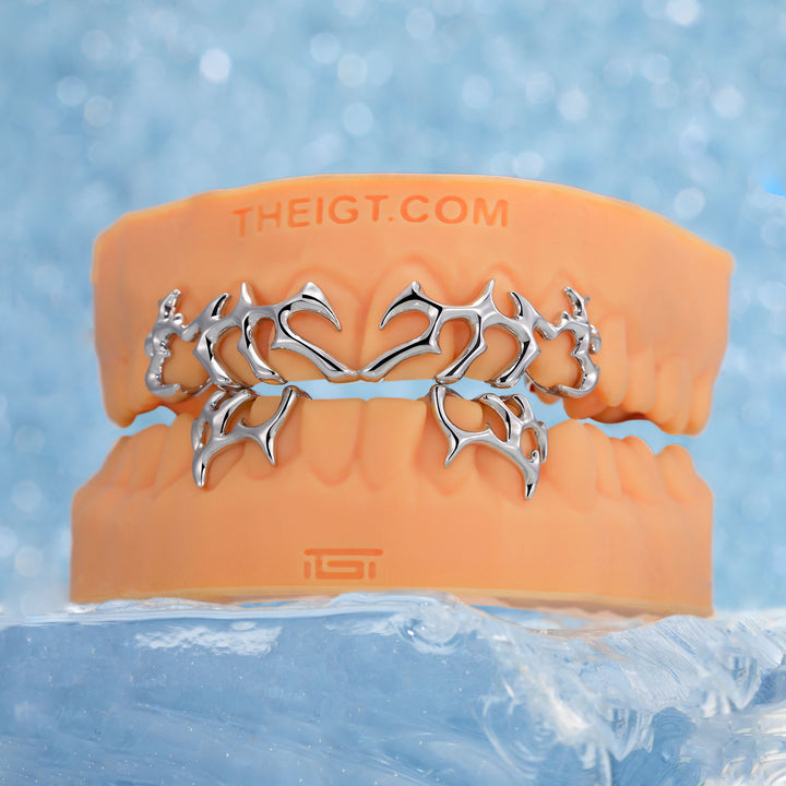 6 Top 4 Bottom Tribal Plain Grillz