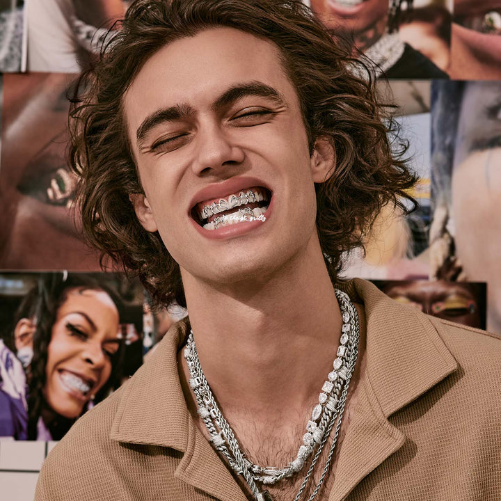 6 Top 4 Bottom Tribal Plain Grillz