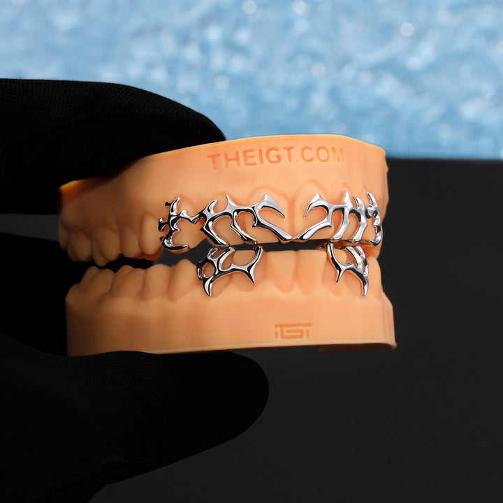 6 Top 4 Bottom Tribal Plain Grillz