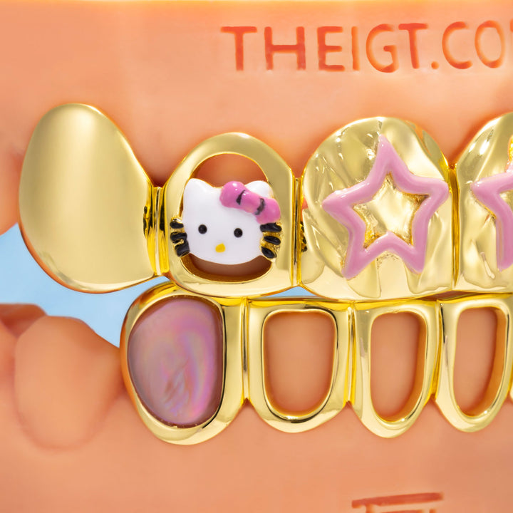 6 Top 6 Bottom Double Star Grillz