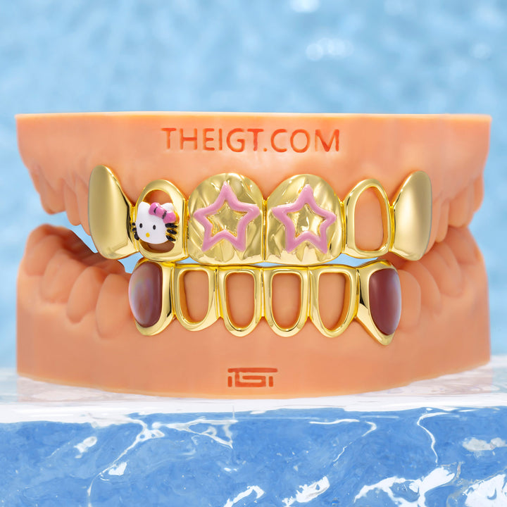 6 Top 6 Bottom Double Star Grillz