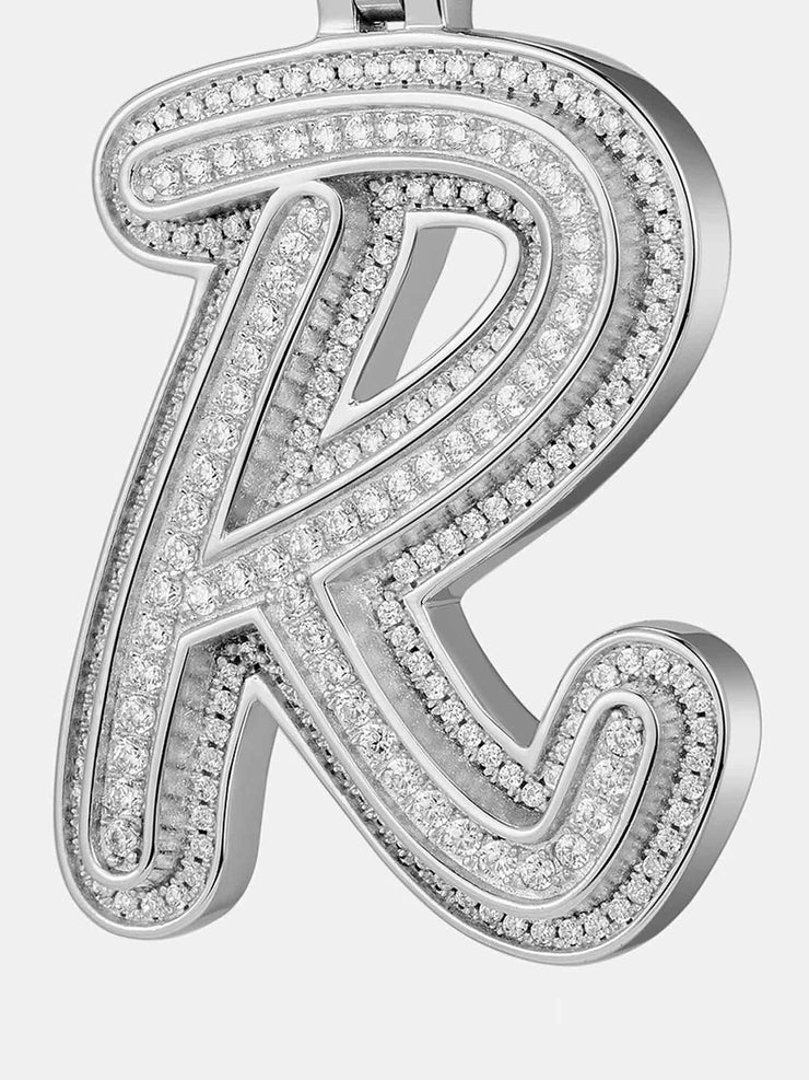 Custom Made R Moissanite Pendant