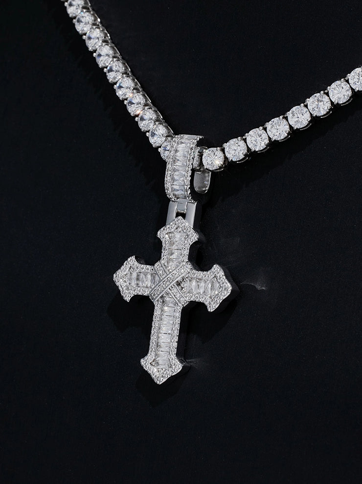 Moissanite Bound Faith Cross Pendant